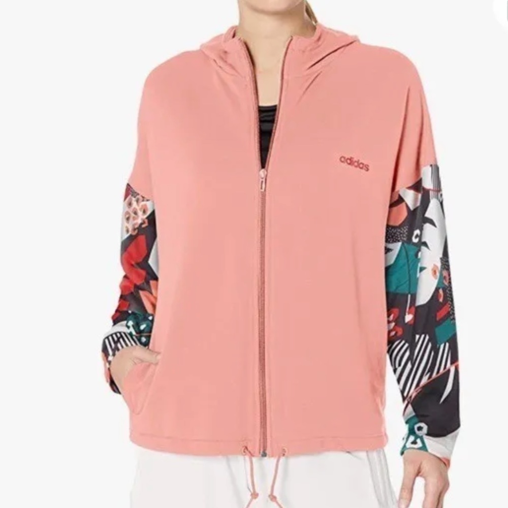 Adidas x Farm Rio pink hoodie